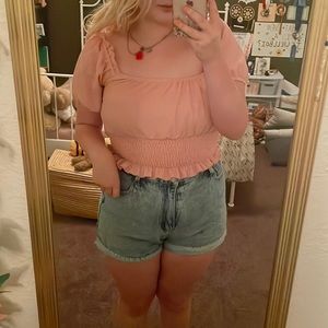 Pink Brave Soul Puff Sleeve Blouse